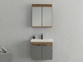 Set mobilier de baie (2 piese), Hanah Home, Carıno 65, Pin / Gri mat