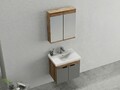 Set mobilier de baie (2 piese), Hanah Home, Carıno 65, Pin / Gri mat