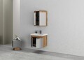 Set mobilier de baie (2 piese), Hanah Home, Carıno 65, Pin / Gri mat