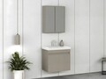 Set mobilier de baie (2 piese), Hanah Home, Foresta 65, Latte
