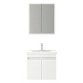 Set mobilier de baie (2 piese), Hanah Home, Foresta 65, Alb mat