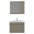 Set mobilier de baie (2 piese), Hanah Home, Amore 80, Latte