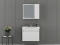 Set mobilier de baie (2 piese), Hanah Home, Amore 80, Alb mat
