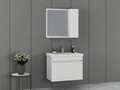 Set mobilier de baie (2 piese), Hanah Home, Amore 80, Alb mat