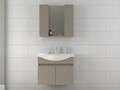 Set mobilier de baie (2 piese), Hanah Home, Sole 80, Latte