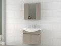 Set mobilier de baie (2 piese), Hanah Home, Sole 80, Latte