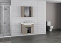 Set mobilier de baie (2 piese), Hanah Home, Sole 80, Latte