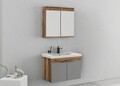 Set mobilier de baie (2 piese), Hanah Home, Carıno 80, Pin / Latte