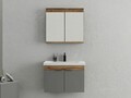 Set mobilier de baie (2 piese), Hanah Home, Carıno 80, Pin / Gri mat