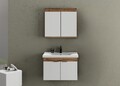 Set mobilier de baie (2 piese), Hanah Home, Carıno 80, Pin / Alb Mat