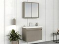 Set mobilier de baie (2 piese), Hanah Home, Foresta 80, Latte