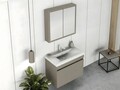 Set mobilier de baie (2 piese), Hanah Home, Foresta 80, Latte