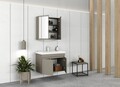 Set mobilier de baie (2 piese), Hanah Home, Foresta 80, Latte