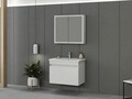 Set mobilier de baie (2 piese), Hanah Home, Foresta 80, Alb mat