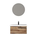 Set mobilier de baie (2 piese), Hanah Home, Bulu 80, Pin