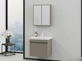 Set mobilier de baie (2 piese), Hanah Home, Bellezza 65, Latte
