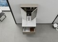 Set mobilier de baie (2 piese), Hanah Home, Bellezza 65, Latte