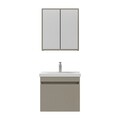 Set mobilier de baie (2 piese), Hanah Home, Bellezza 65, Latte
