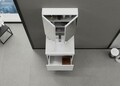 Set mobilier de baie (2 piese), Hanah Home, Bellezza 65, Alb mat
