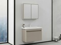 Set mobilier de baie (2 piese), Hanah Home, Bellezza 80, Latte