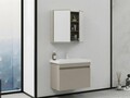 Set mobilier de baie (2 piese), Hanah Home, Bellezza 80, Latte