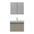Set mobilier de baie (2 piese), Hanah Home, Bellezza 80, Latte