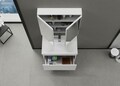 Set mobilier de baie (2 piese), Hanah Home, Bellezza 80, Alb mat