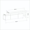 Comoda TV, Hanah Home, Beliz, 192x53x37 cm, Travertin / Stejar cald