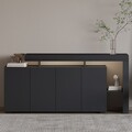 Consola, Hanah Home, Beliz, 170x80x35 cm, Antracit