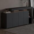 Consola, Hanah Home, Beliz, 170x80x35 cm, Antracit