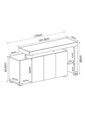 Consola, Hanah Home, Beliz, 170x80x35 cm, Antracit