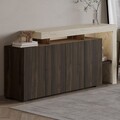 Consola, Hanah Home, Beliz, 170x80x35 cm, Travertin / Nuc