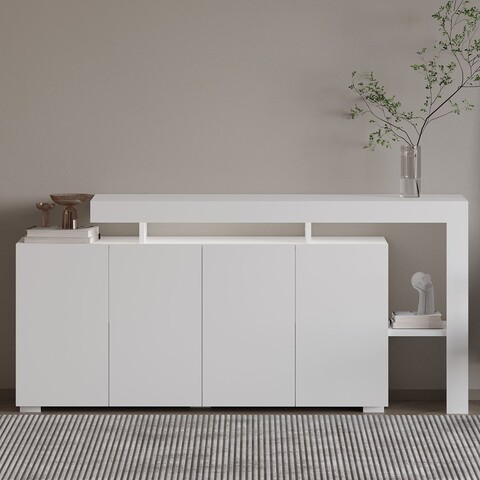 Consola, Hanah Home, Beliz, 170x80x35 cm, Alb