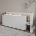 Consola, Hanah Home, Beliz, 170x80x35 cm, Alb