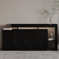 Consola, Hanah Home, Beliz, 170x80x35 cm, Negru