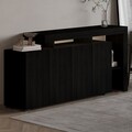 Consola, Hanah Home, Beliz, 170x80x35 cm, Negru
