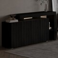 Consola, Hanah Home, Beliz, 170x80x35 cm, Negru