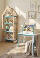 Raft universal, Hanah Home, Artmtkslhf4, 50x120x35 cm, Albastru / Nuc / Alb