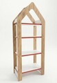 Raft universal, Hanah Home, Artmtkslhf4, 50x120x35 cm, Roșu / Nuc / Alb