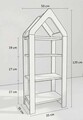 Raft universal, Hanah Home, Artmtkslhf4, 50x120x35 cm, Roșu / Nuc / Alb