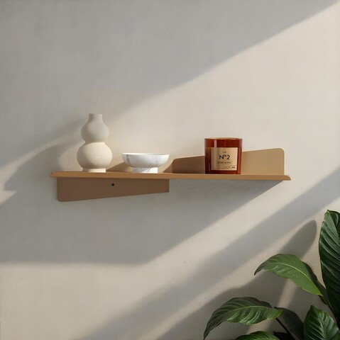 Raft de perete, Hanah Home, Vlnt123Cp, 60x14 cm, Grej