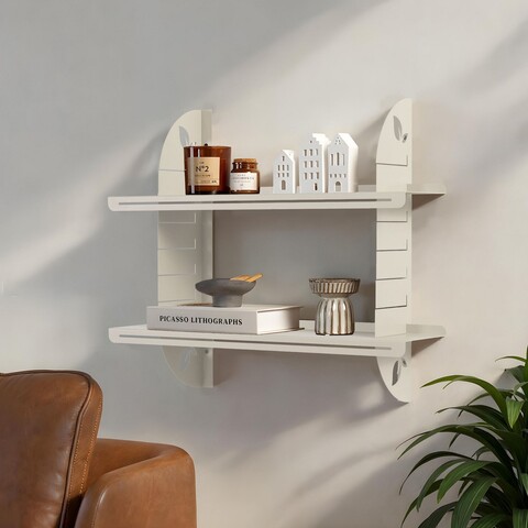 Raft de perete, Hanah Home, Vlnt126Kr, 70x60 cm, Bej pal