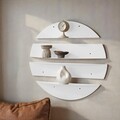 Raft de perete, Hanah Home, Vlnt118Byz, 76x76 cm, Alb