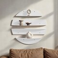 Raft de perete, Hanah Home, Vlnt118Byz, 76x76 cm, Alb