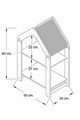 Raft universal, Hanah Home, Multipurpose Shelves 2, 50x80x30 cm, Alb / Galben