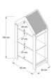 Raft universal, Hanah Home, Multipurpose Shelves 3, 50x100x30 cm, Natural / Alb / Galben