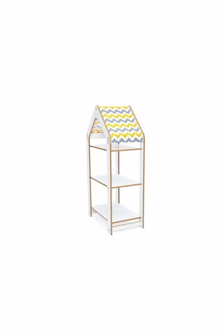 Raft universal, Hanah Home, Multipurpose Shelves 3, 50x100x30 cm, Alb / Galben