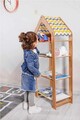 Raft universal, Hanah Home, Multipurpose Shelves 4, 50x120x30 cm, Natural / Alb / Galben