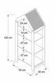 Raft universal, Hanah Home, Multipurpose Shelves 4, 50x120x30 cm, Natural / Alb / Galben