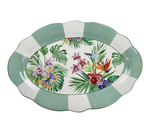 Platou pentru servire, Oasi, Brandani, 35.5x24.5 cm, portelan New Bone China